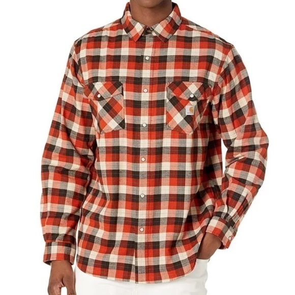 Carhartt Other - Carhartt Rugged Flex Relaxed Fit Long-Sleeve Snap-Front Flannel Shirt Size 2XL